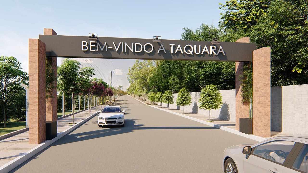 Prefeitura inicia construção do pórtico de acesso na rua Tristão Monteiro em Taquara