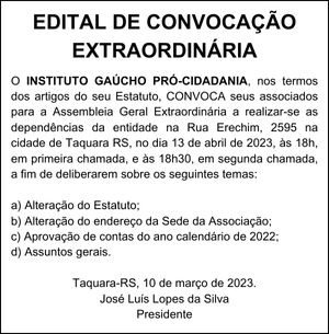 Edital | Instituto Gaúcho Pró-Cidadania