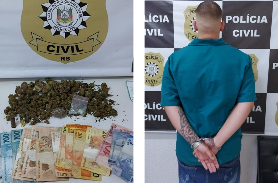 Polícia Civil de Igrejinha prende indivíduo por trafico de drogas no bairro Bom Pastor