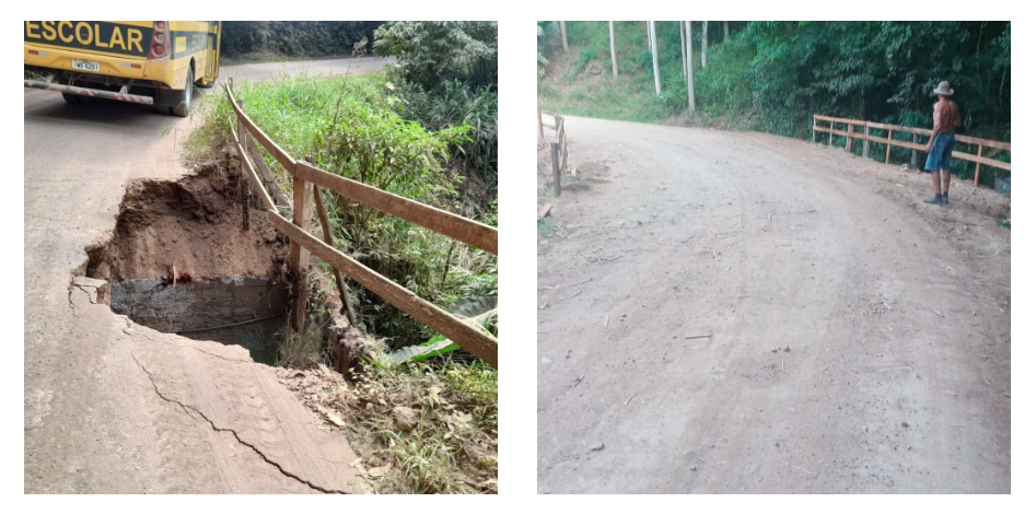 Secretaria de Obras restaura ponte que caiu no interior de Riozinho