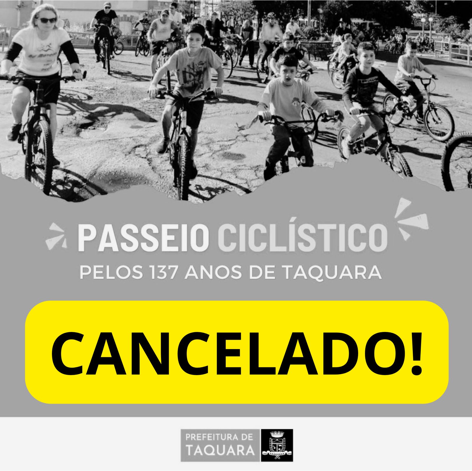 Passeio ciclístico de Taquara é cancelado devido às condições climáticas