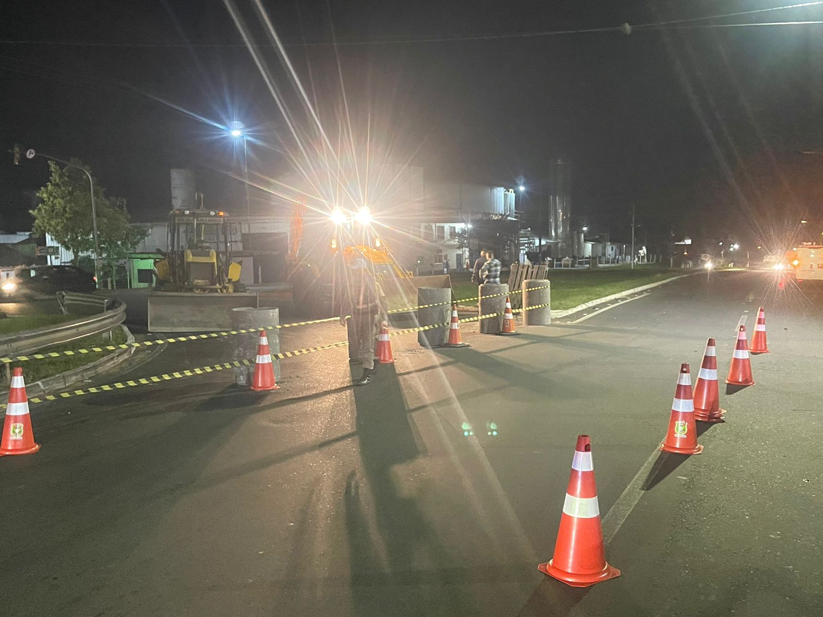 Retorno da ERS-020 com a ERS-239 está temporariamente bloqueado na entrada de Taquara