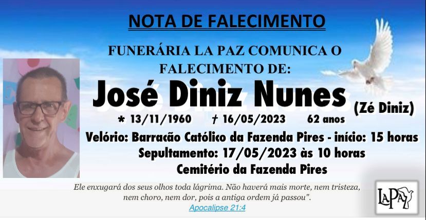 Falecimento | José Diniz Nunes