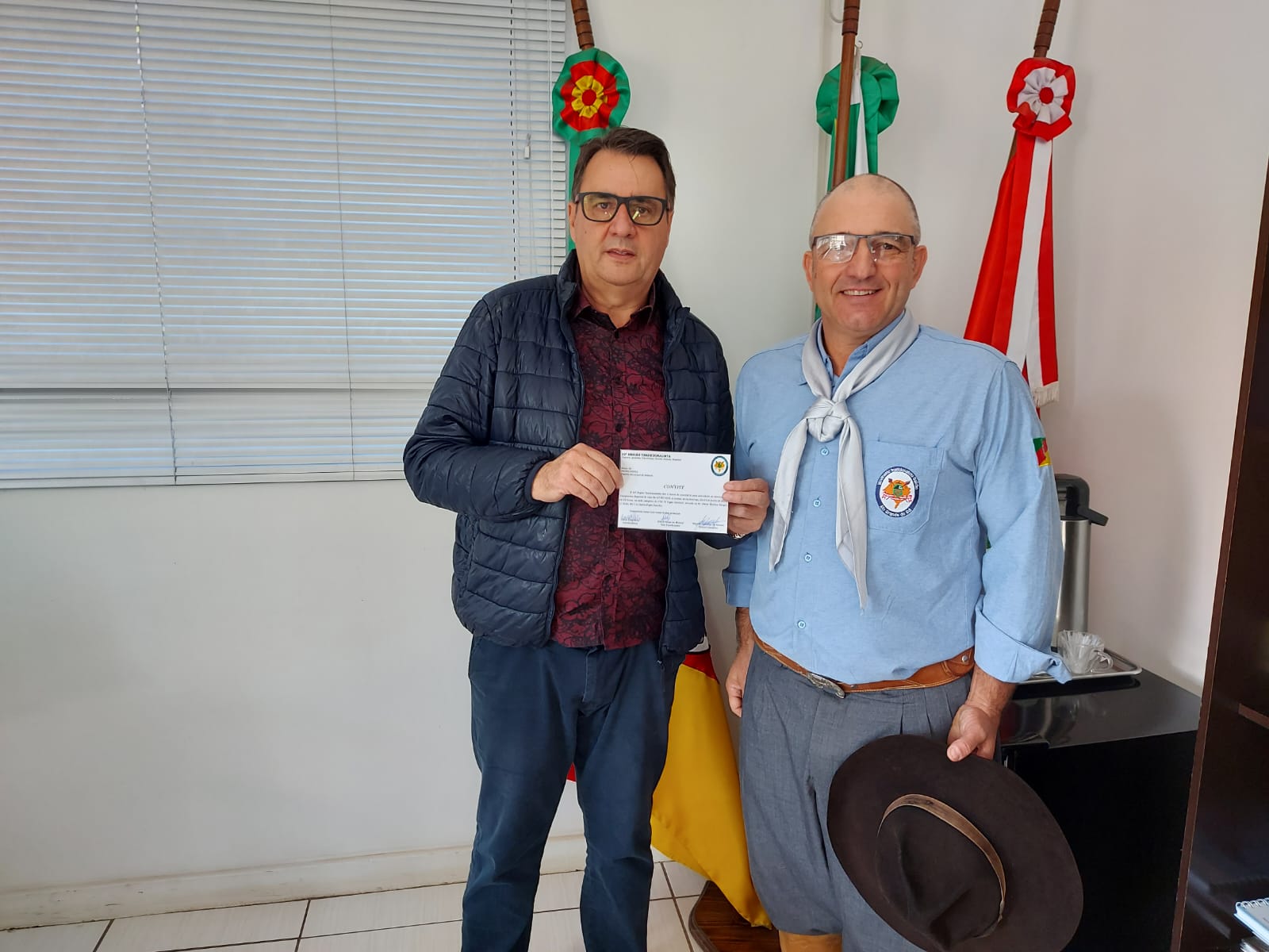 Prefeito de Rolante recebe convite para Campeonato Regional de Laço da 22ª Região Tradicionalista