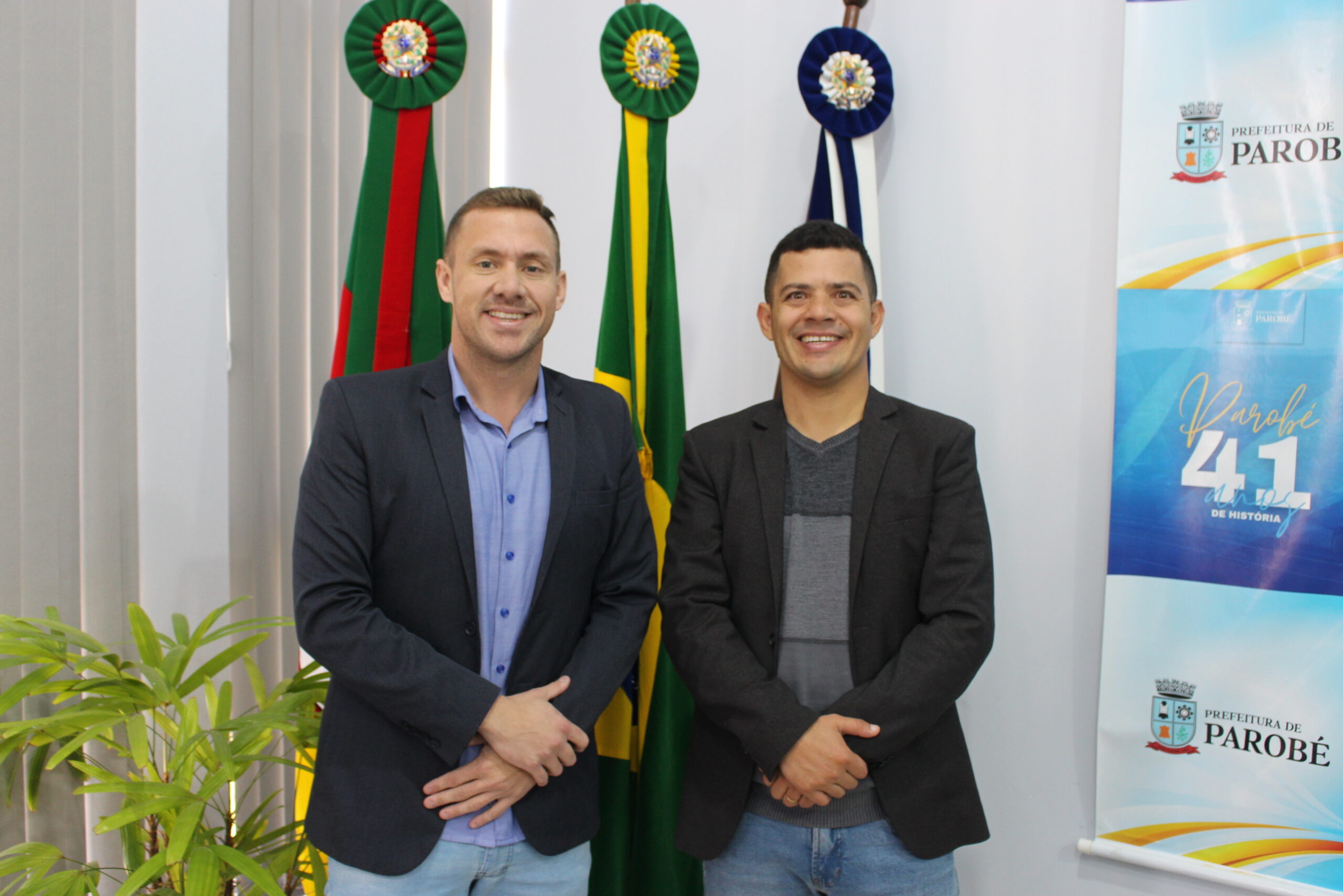 Prefeito de Parobé recebe visita de ex-vereador de Araricá