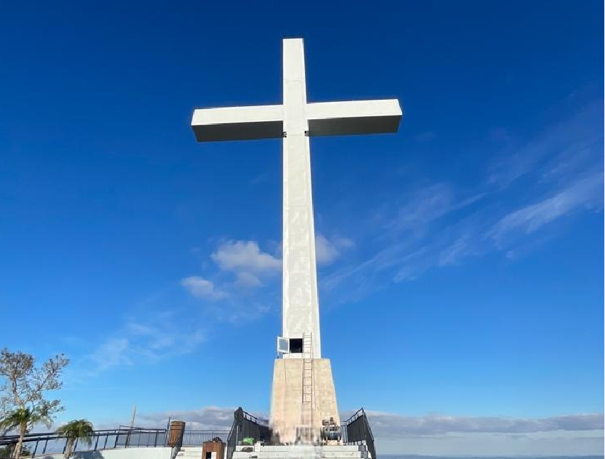 Obras de reconstrução da cruz do Monte da Fé entram na fase final em Igrejinha