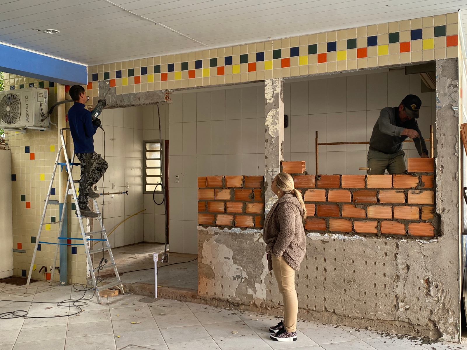Começam as obras de melhorias na Escola Cívico-Militar de Taquara