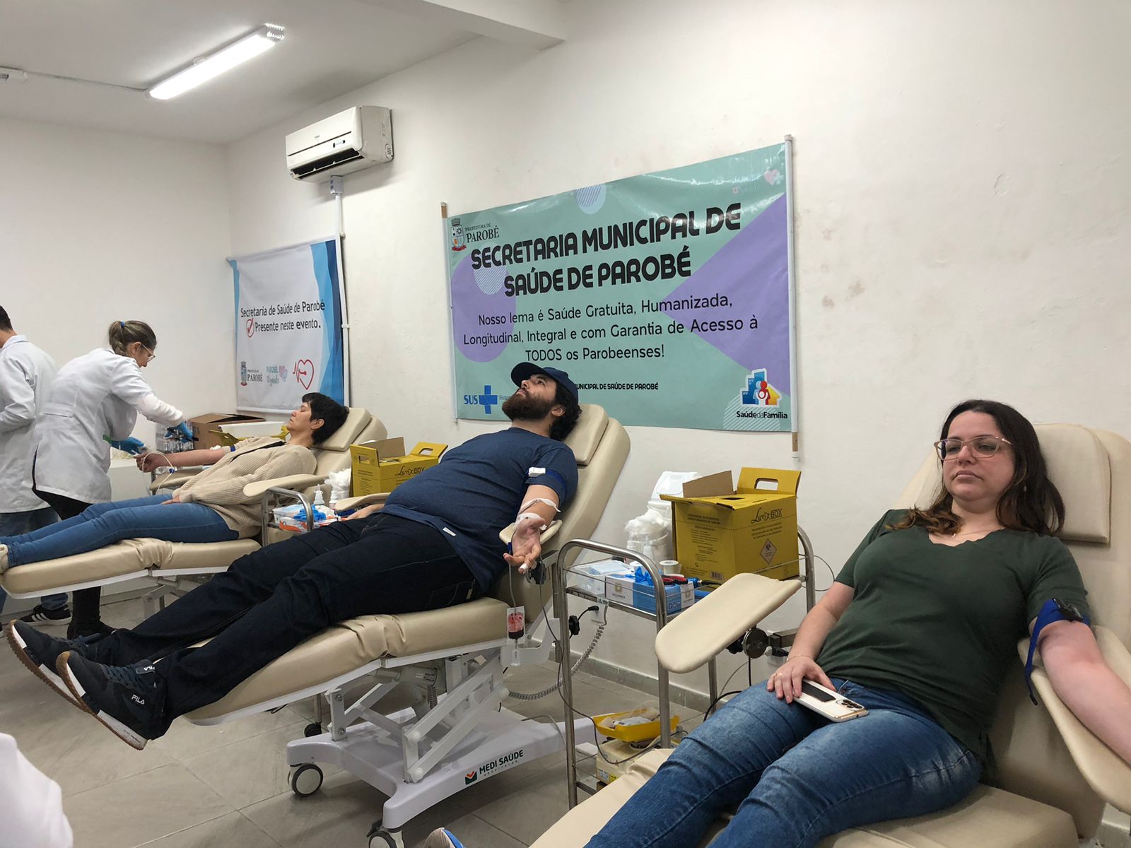 Posto de coleta de sangue de Parobé completa um mês com mais de 200 doadores