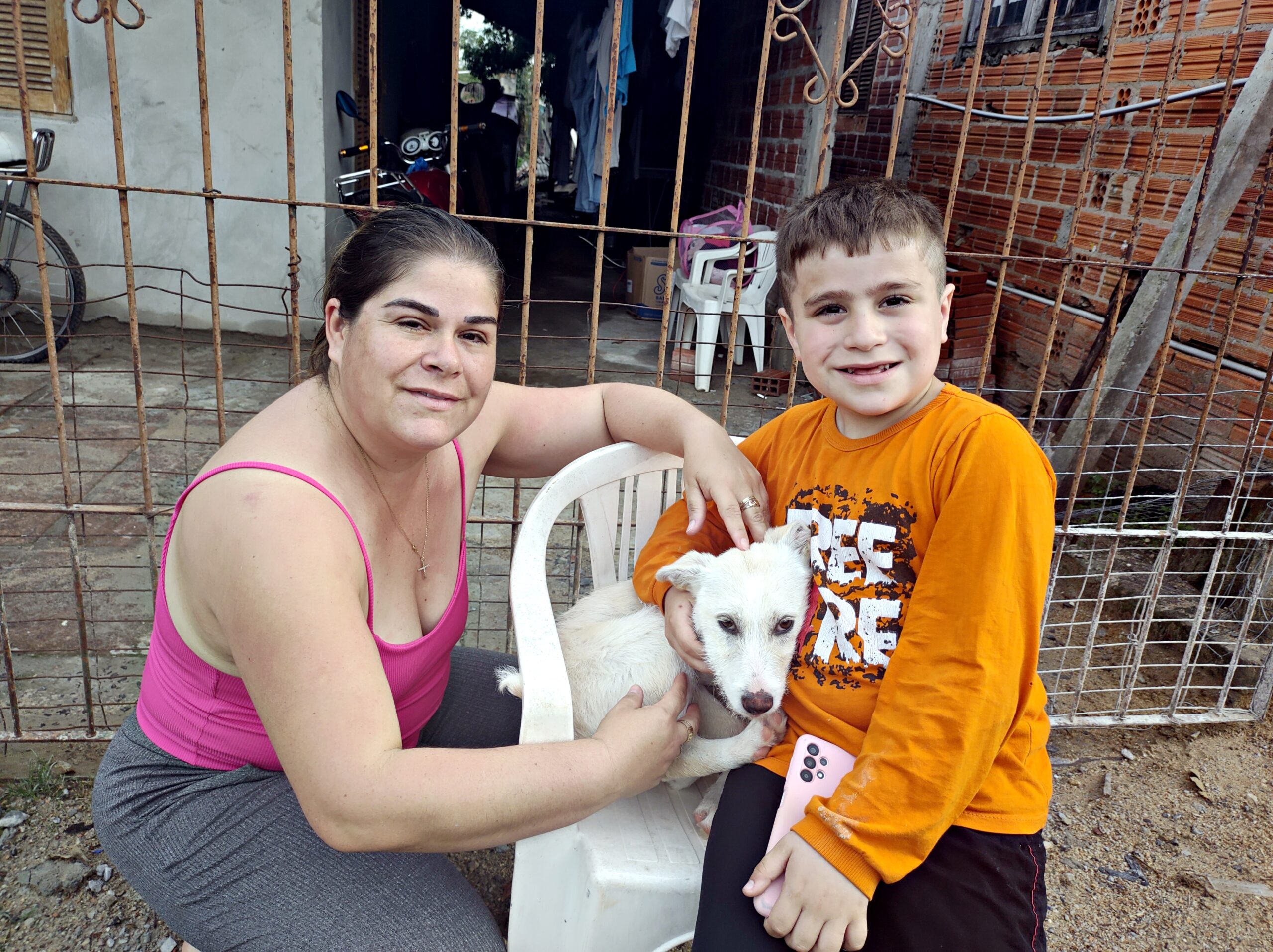 Cachorrinha abandonada em bueiro, com quase dois metros de altura, é recebida em seu novo lar em Taquara