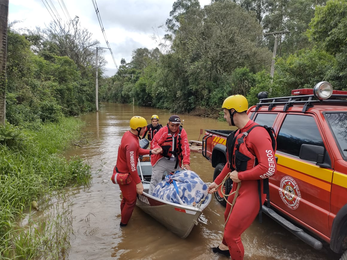 Taquara tem 51 moradores desabrigados em razão da enchente