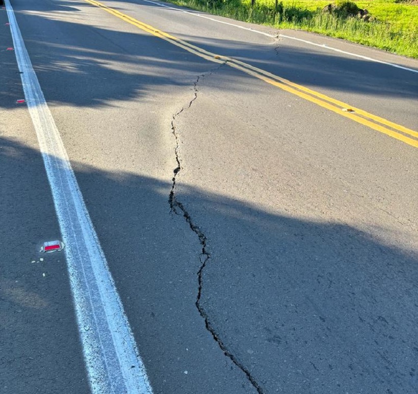 Rachaduras são detectadas na ERS-115 em Três Coroas e motoristas devem ter cuidado