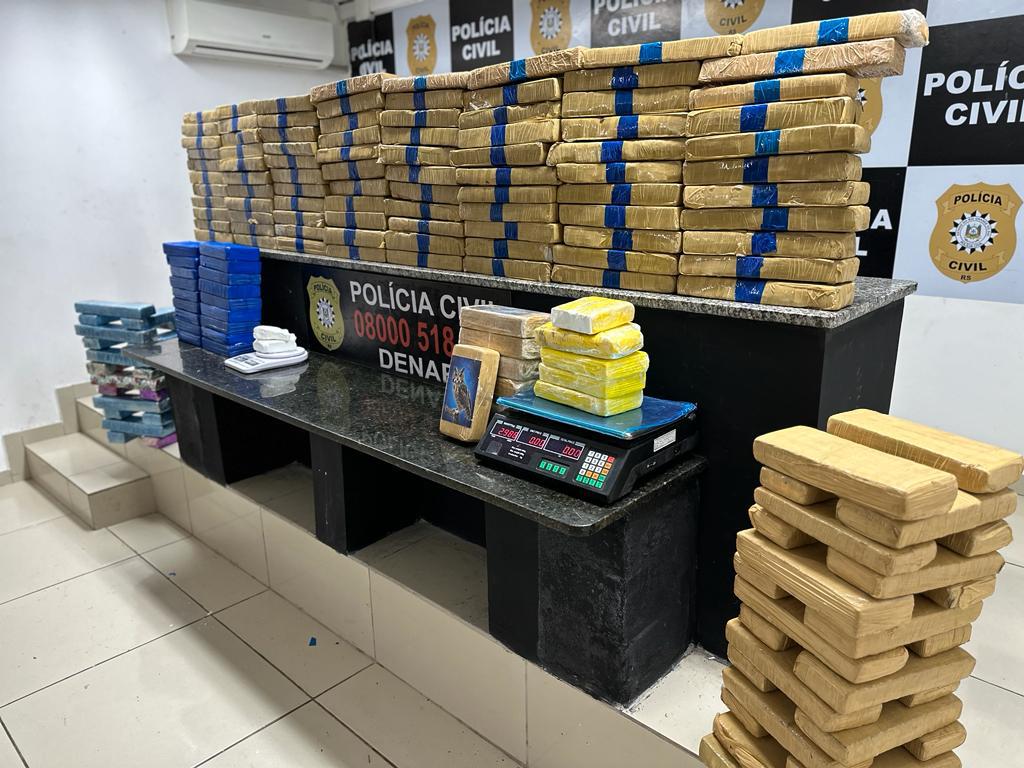 130 quilos de drogas são apreendidos em Parobé