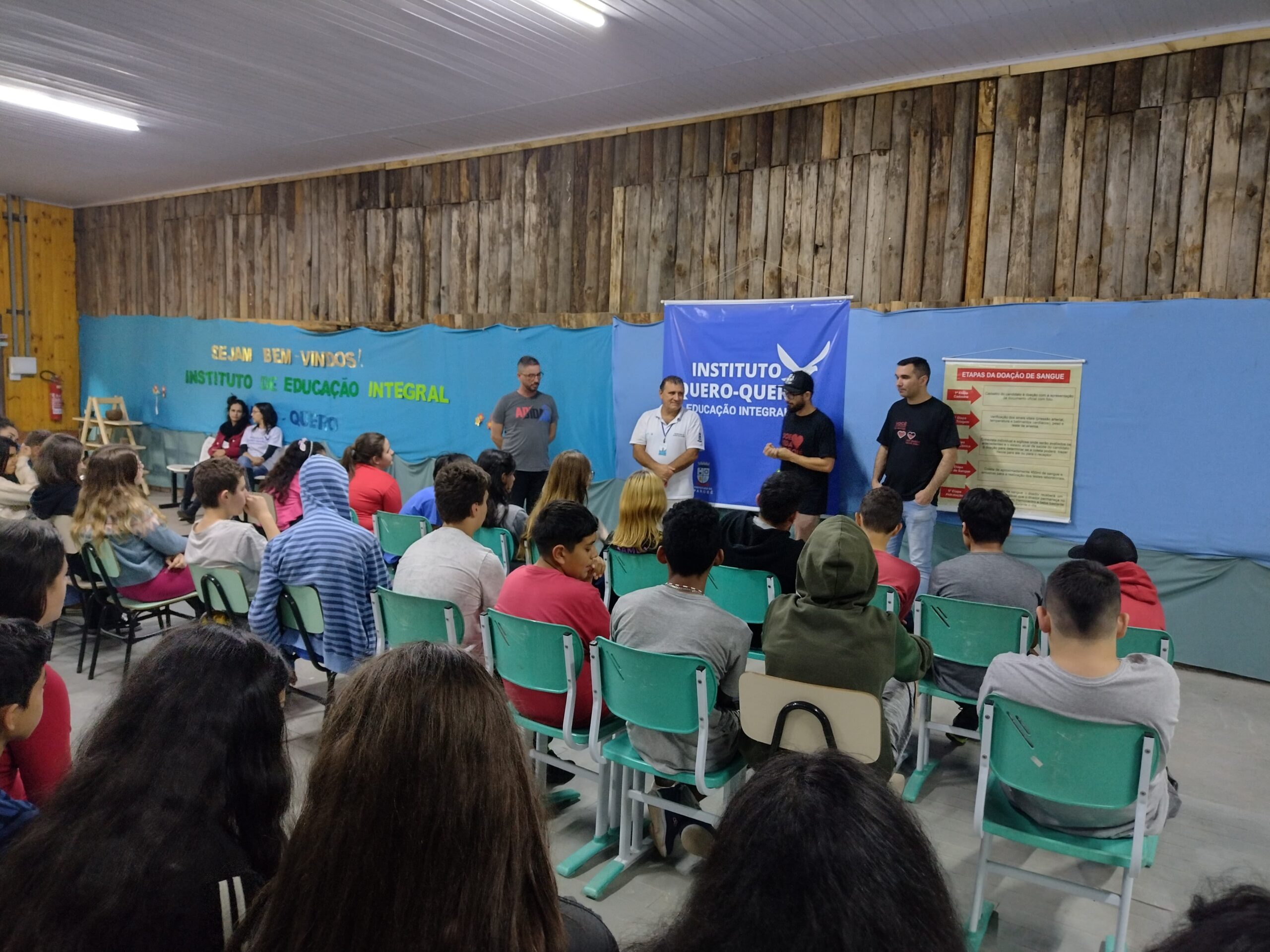 Palestra no Instituto Quero-Quero destaca importância da doação de sangue em Parobé