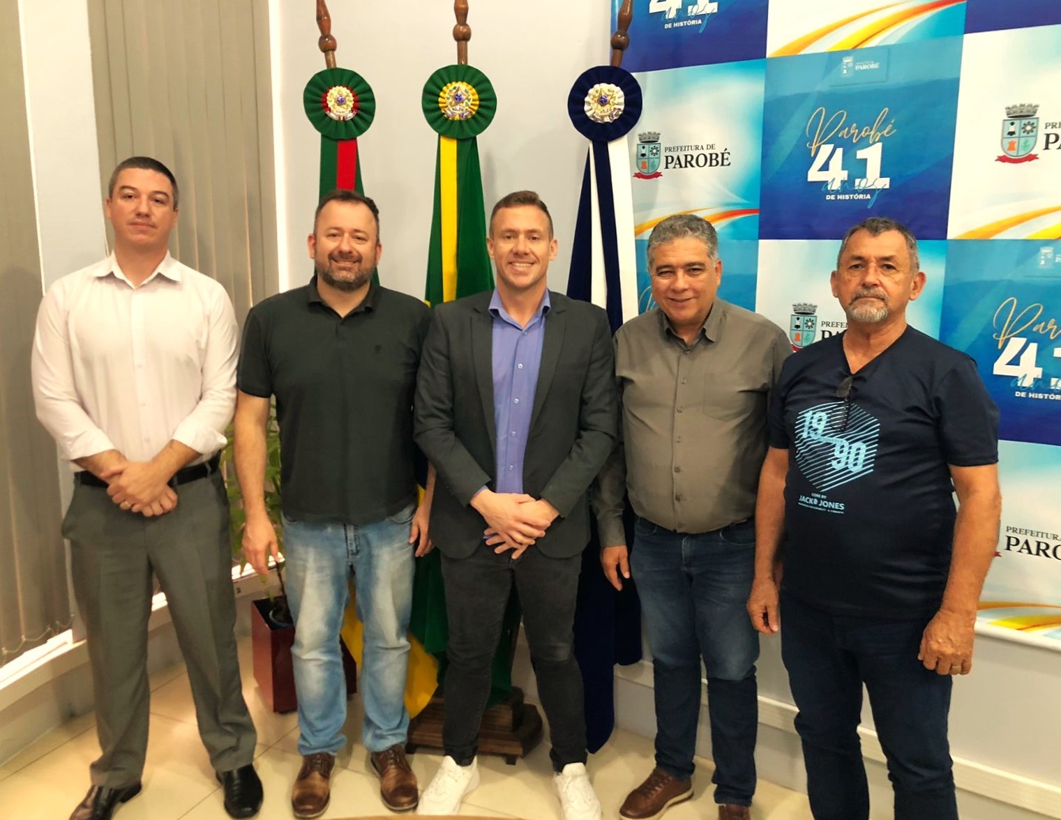Representantes de Nova Santa Rita visitam Parobé para conhecer mais detalhes sobre o Tarifa Zero
