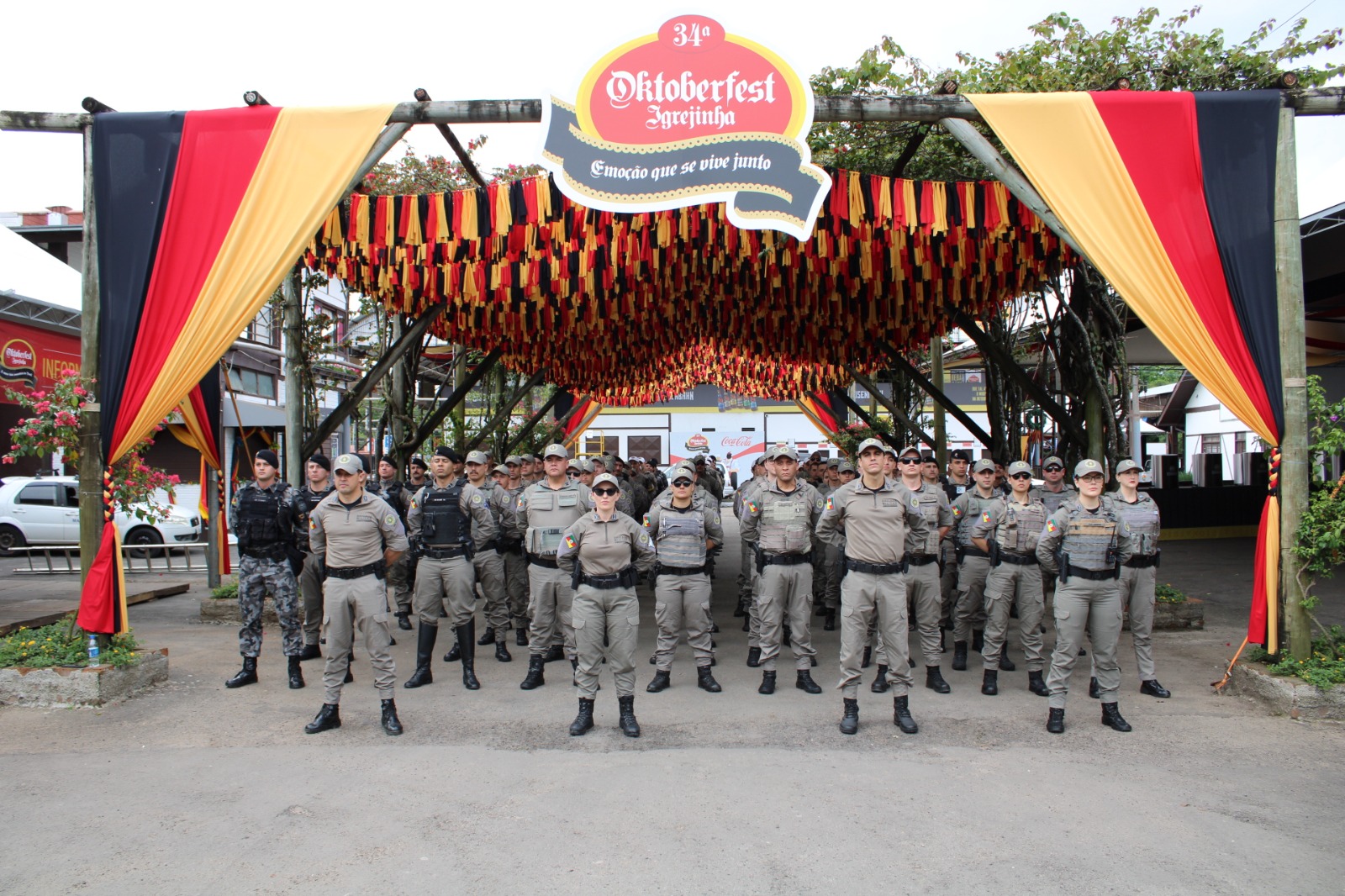 Brigada Militar de Igrejinha recebe reforço de mais de 150 policiais para a 34ª Oktoberfest