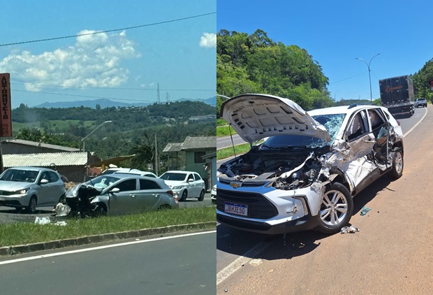 Colisão entre veículos é registrada na ERS-239 em Parobé