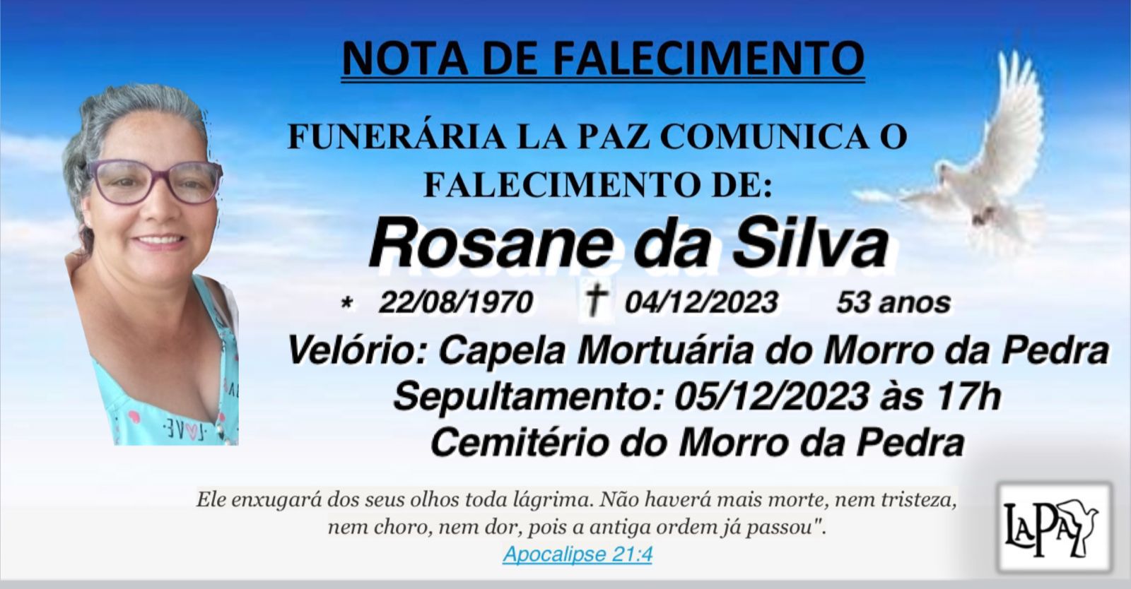 Falecimento | Rosane da Silva