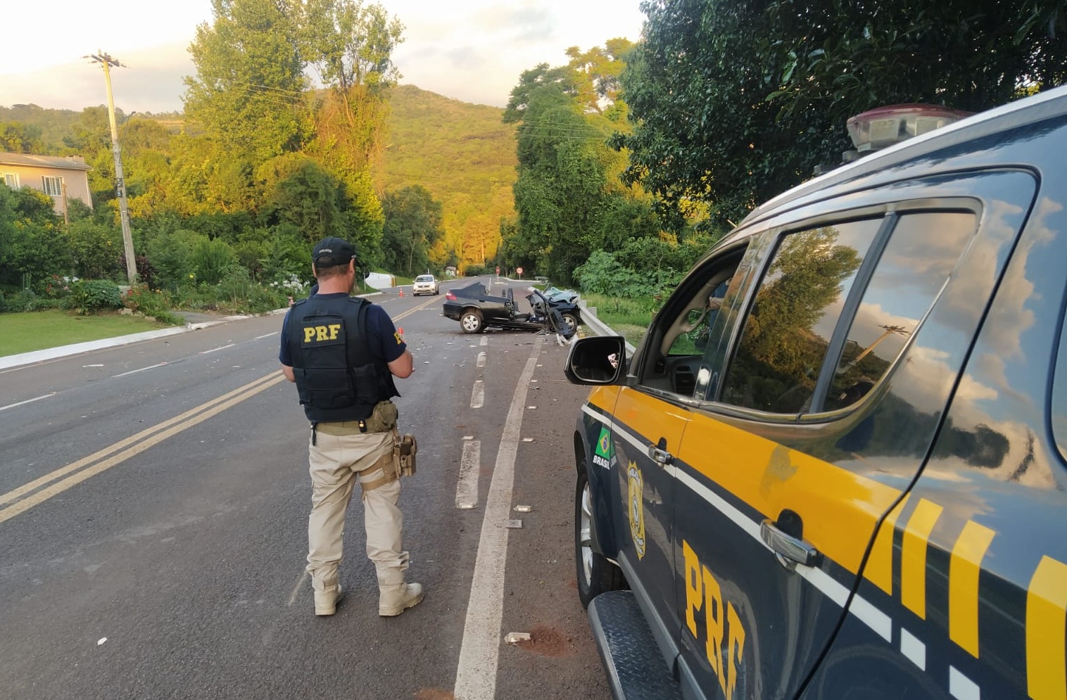 Idoso morre em acidente na BR-116 envolvendo caminhão de Parobé e carro de Nova Petrópolis