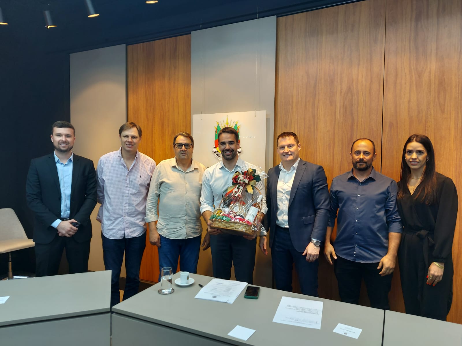 Prefeito de Rolante participa de audiência com o governador Eduardo Leite