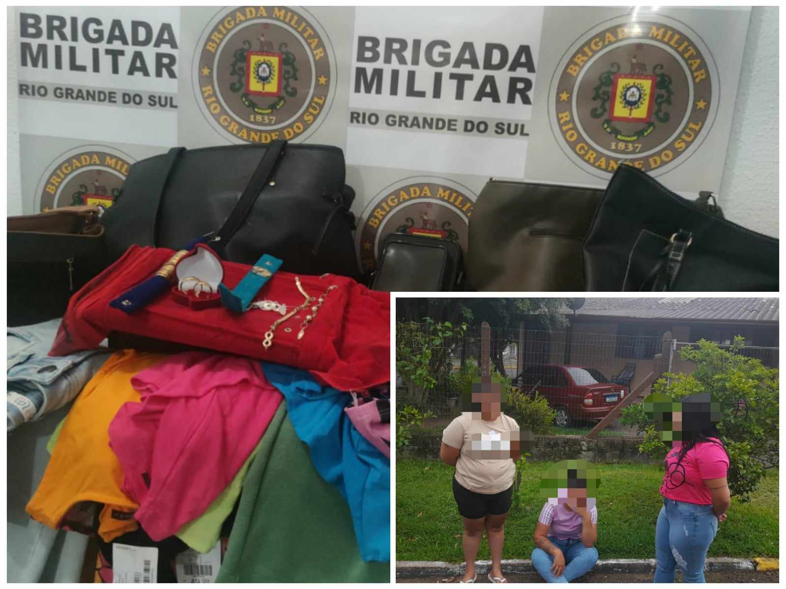 Mulheres são presas em flagrante por furtos em estabelecimentos comerciais de Três Coroas