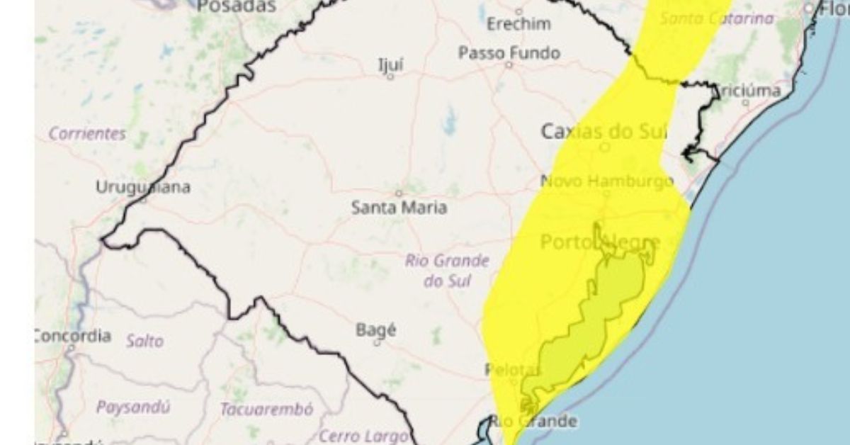 INMET publica alerta de chuvas intensas