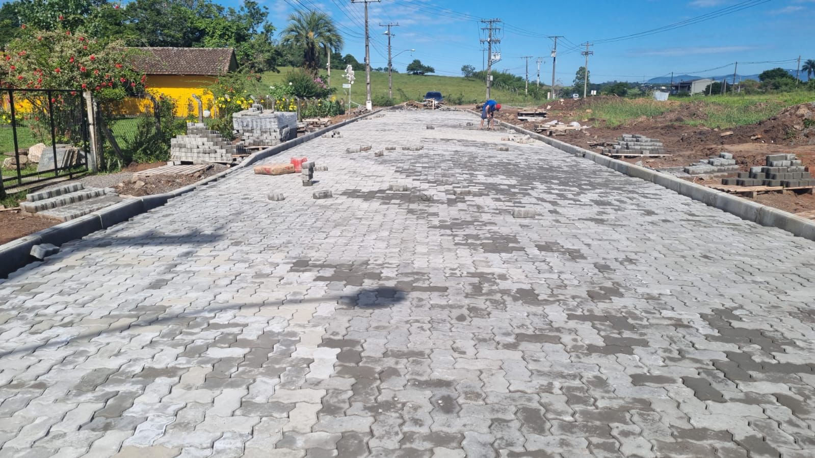 Prefeitura de Taquara divulga avanço na pavimentação da Estrada Alípio Albino Rick