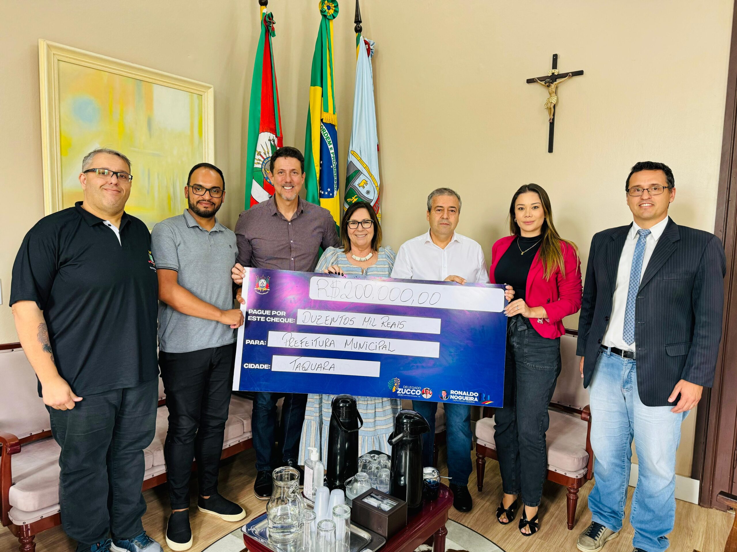 Delegado Zucco e Ronaldo Nogueira indicam emenda de R$ 200 mil para Taquara