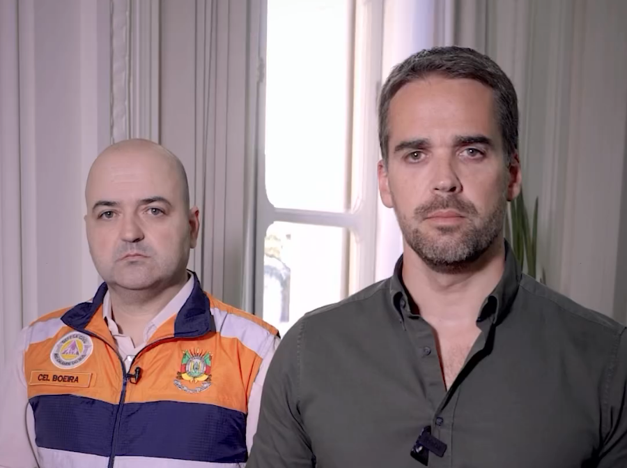 Governador do RS divulga vídeo alertando para chuva forte, ventos e granizo em todas as regiões