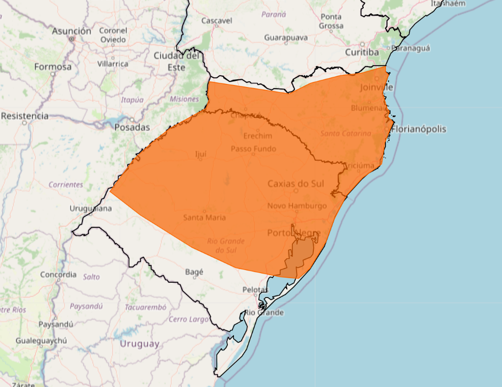 Inmet divulga novo alerta de temporais para região Metropolitana e vales do Sinos e Paranhana