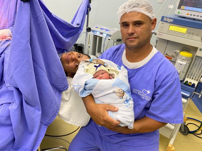 Joaquim é o primeiro bebê de 2024 a nascer no Hospital de Parobé