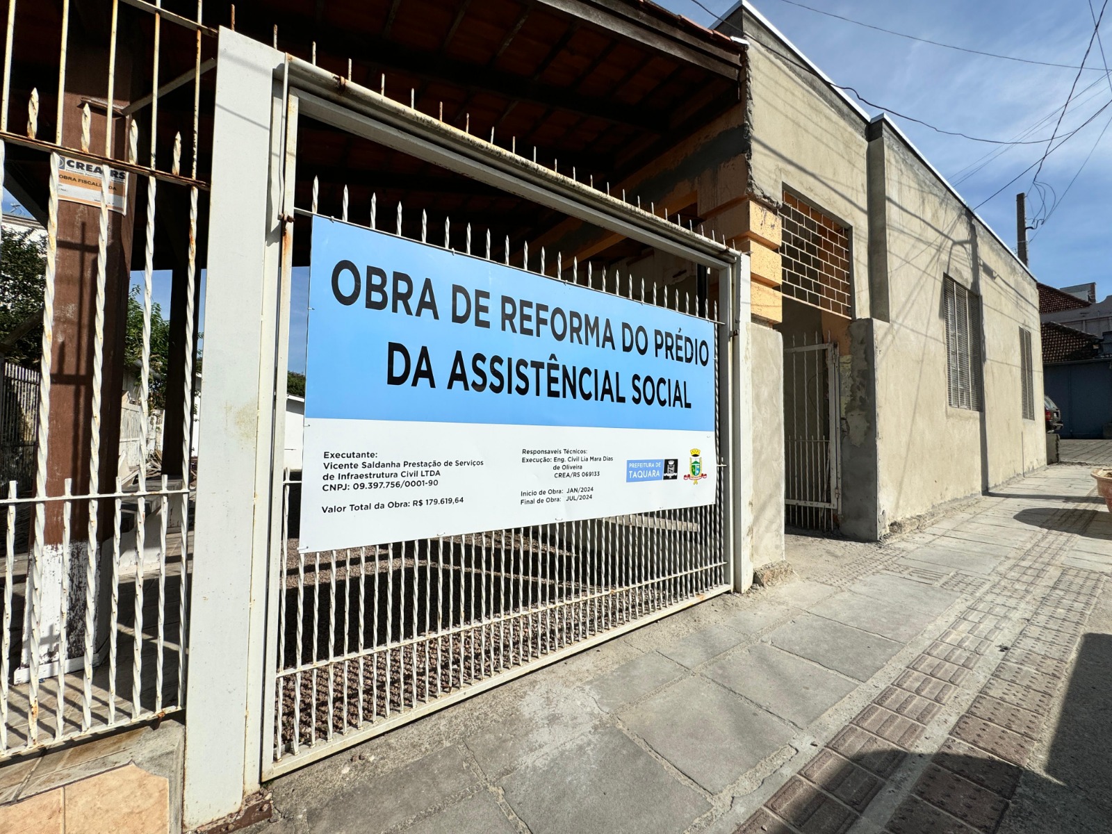 Reforma geral é realizada na antiga sede da Secretaria de Desenvolvimento Social de Taquara
