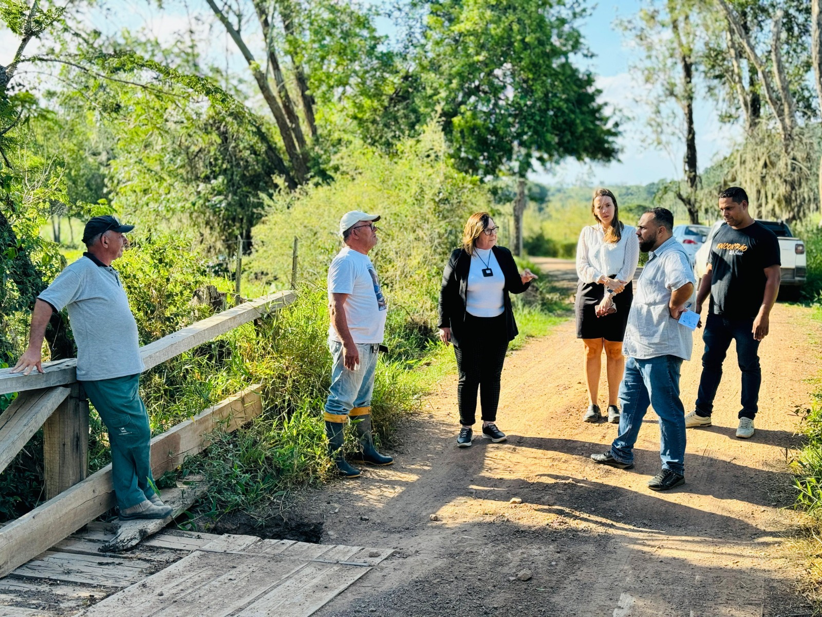 Ponte da Linha São João é consertada em Taquara