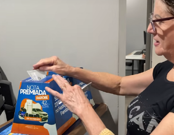 Programa Nota Premiada segue recebendo notas fiscais e sorteio ocorre durante o Festejando Parobé
