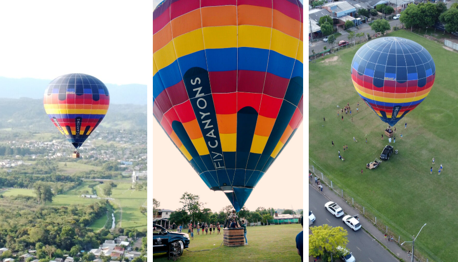 Festejando Parobé: voos de balão chamam atenção de moradores em Parobé e região