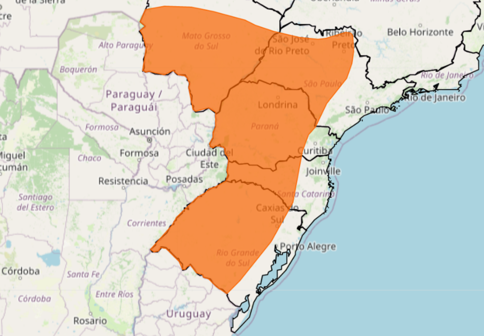 Inmet divulga alerta para onda de calor nos próximos cinco dias no Sul do país