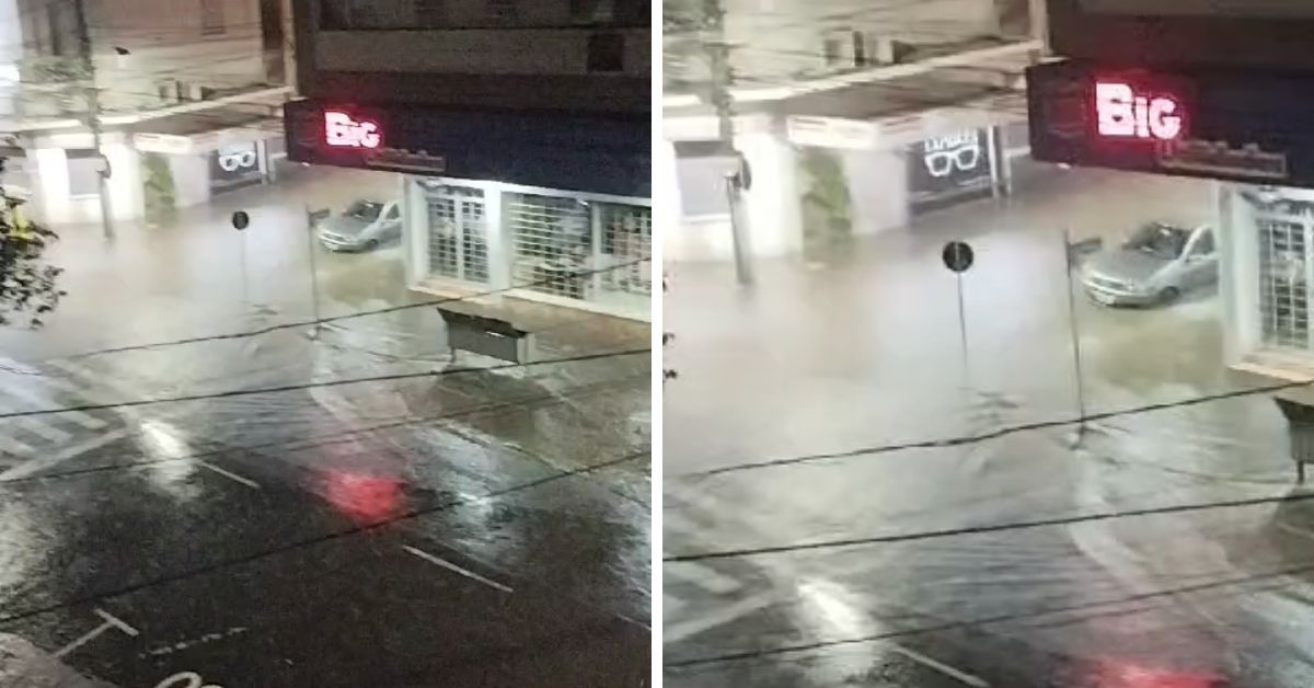 Forte chuva provoca transtornos em Taquara