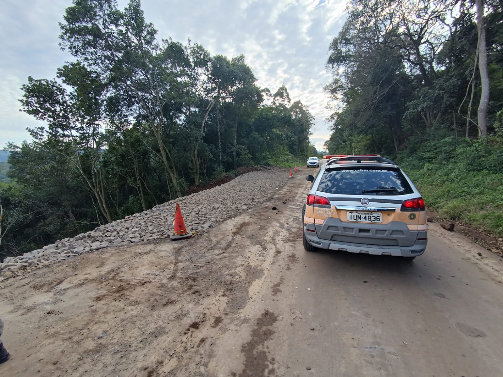 Polícia Rodoviária faz um alerta sobre a continuidade do bloqueio da ERS-020 em Taquara