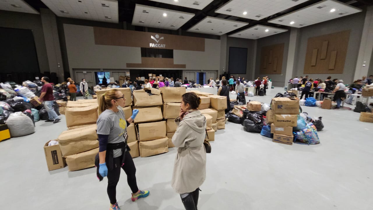 Taquara conta com centro de distribuição de donativos para desabrigados pelas cheias