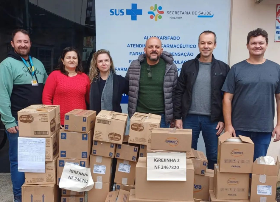 Amifest entrega materiais para curativos à Farmácia Municipal de Igrejinha