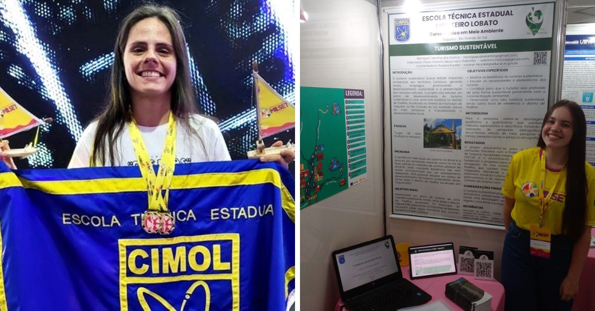 Alunas do Cimol ganham primeiro e terceiro lugar em feira de inovação e ciência no Ceará