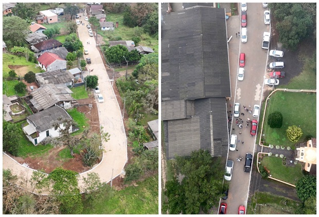 Prefeitura de Taquara inaugura pavimentações em duas localidades do interior