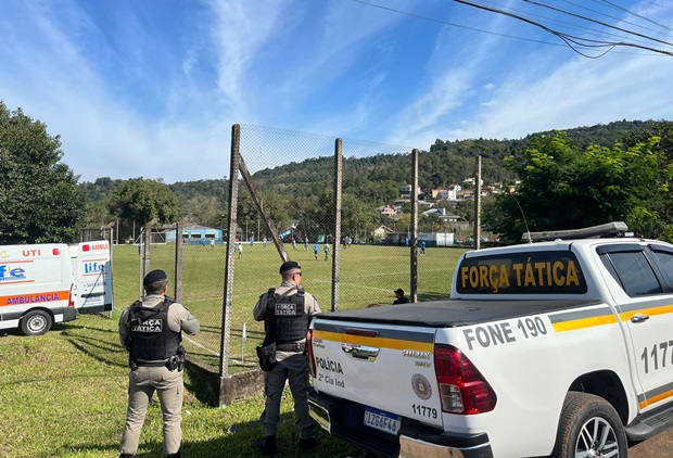 Segurança na Copa RS de Futebol Amador em Três Coroas é reforçada pela Brigada Militar