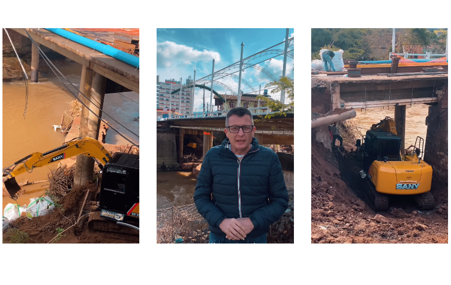 Igrejinha inicia segunda etapa da reconstrução da ponte central do município