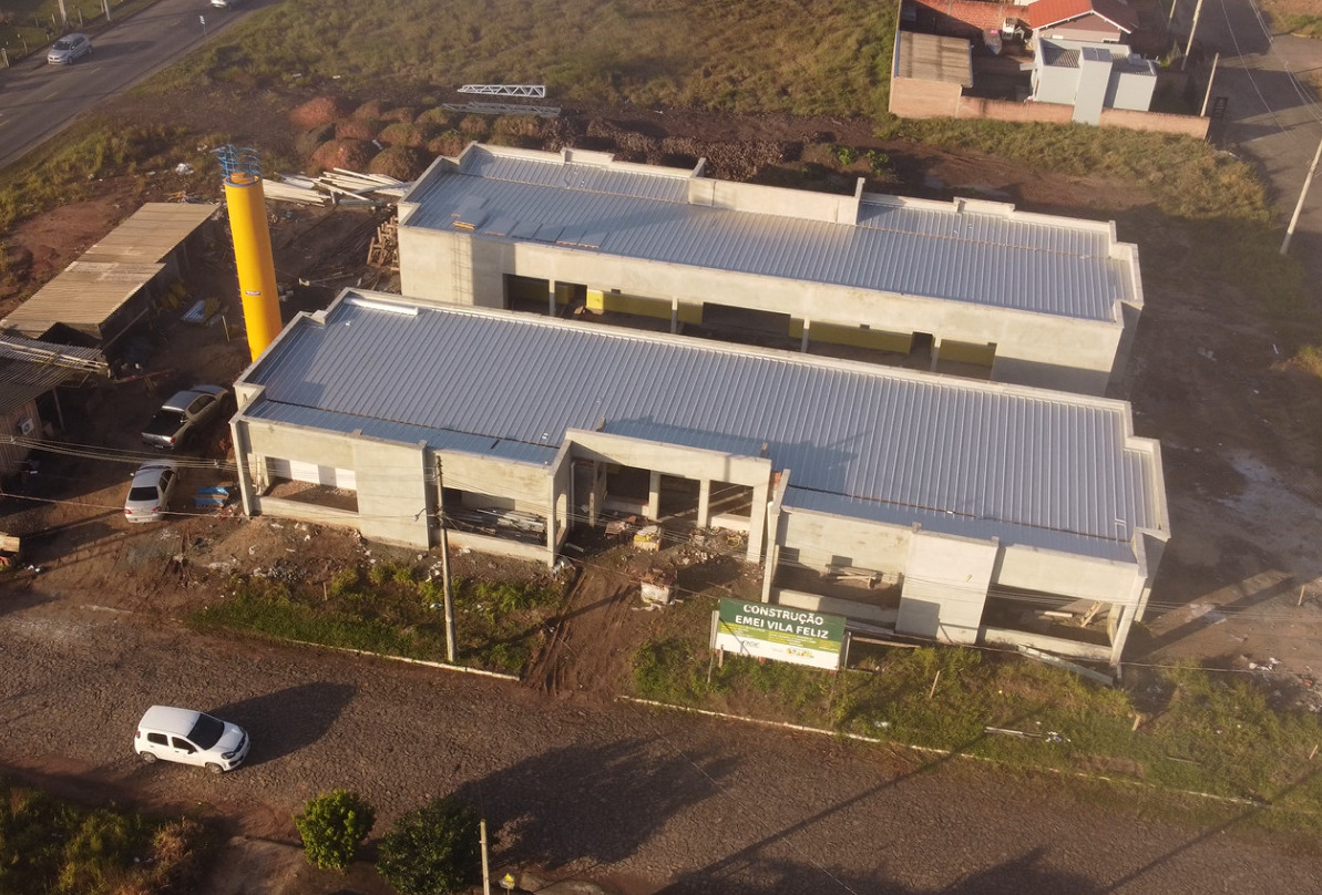 Obras da nova escola do bairro Vila Feliz seguem ocorrendo em Parobé