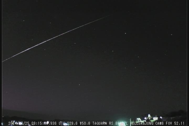Observatório de Taquara registra queda de meteoro com duração de quase cinco segundos