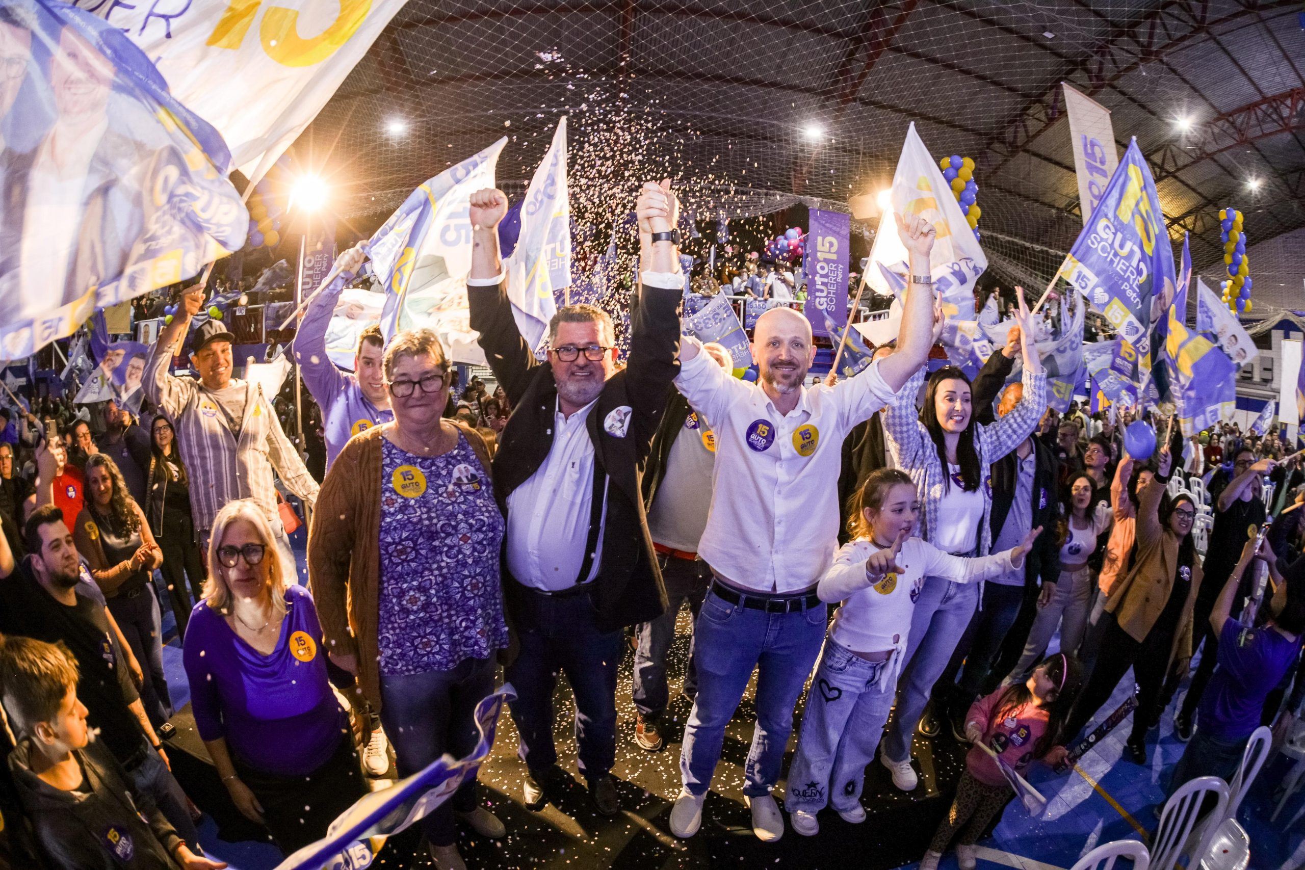 Guto e Petry realizaram lançamento de campanha em Igrejinha