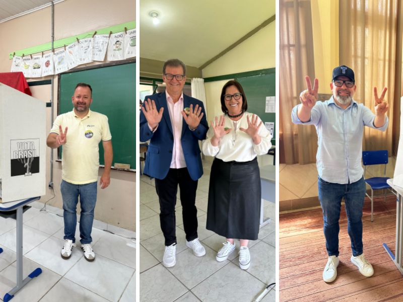 Confira o voto dos três candidatos à Prefeitura de Taquara