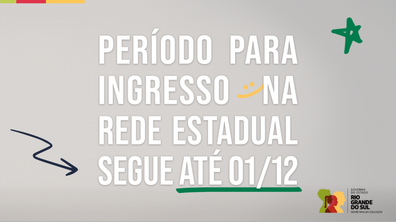 Escolas estaduais recebem inscrições para ingresso até este domingo (1º/12)