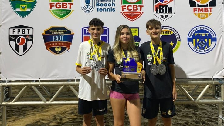 Jovens atletas taquarenses brilham no Campeonato Brasileiro de Beach Tennis