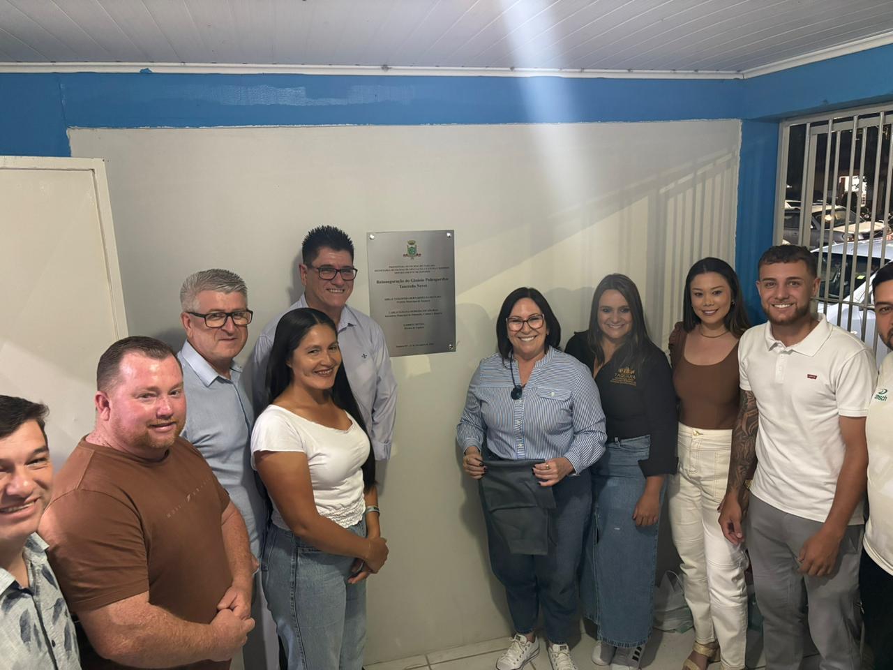 Prefeitura de Taquara reinaugura Ginásio Tancredo Neves com melhorias para a comunidade do bairro Santa Teresinha